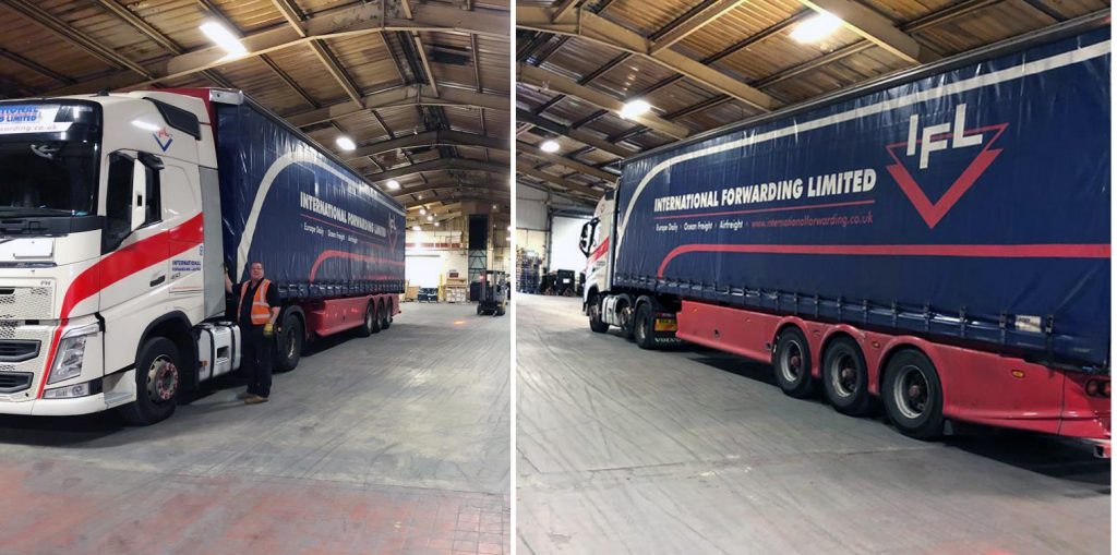 IFL trucks in Garretts Green warehouse