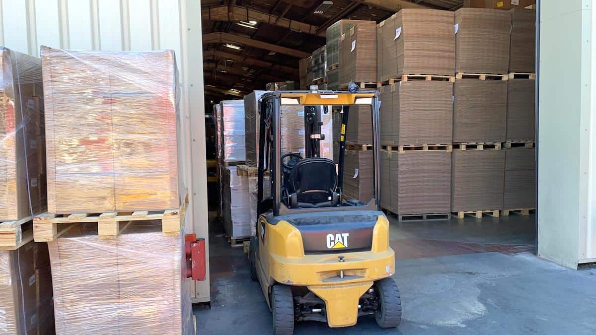 pallet storage at our midlands warehouse