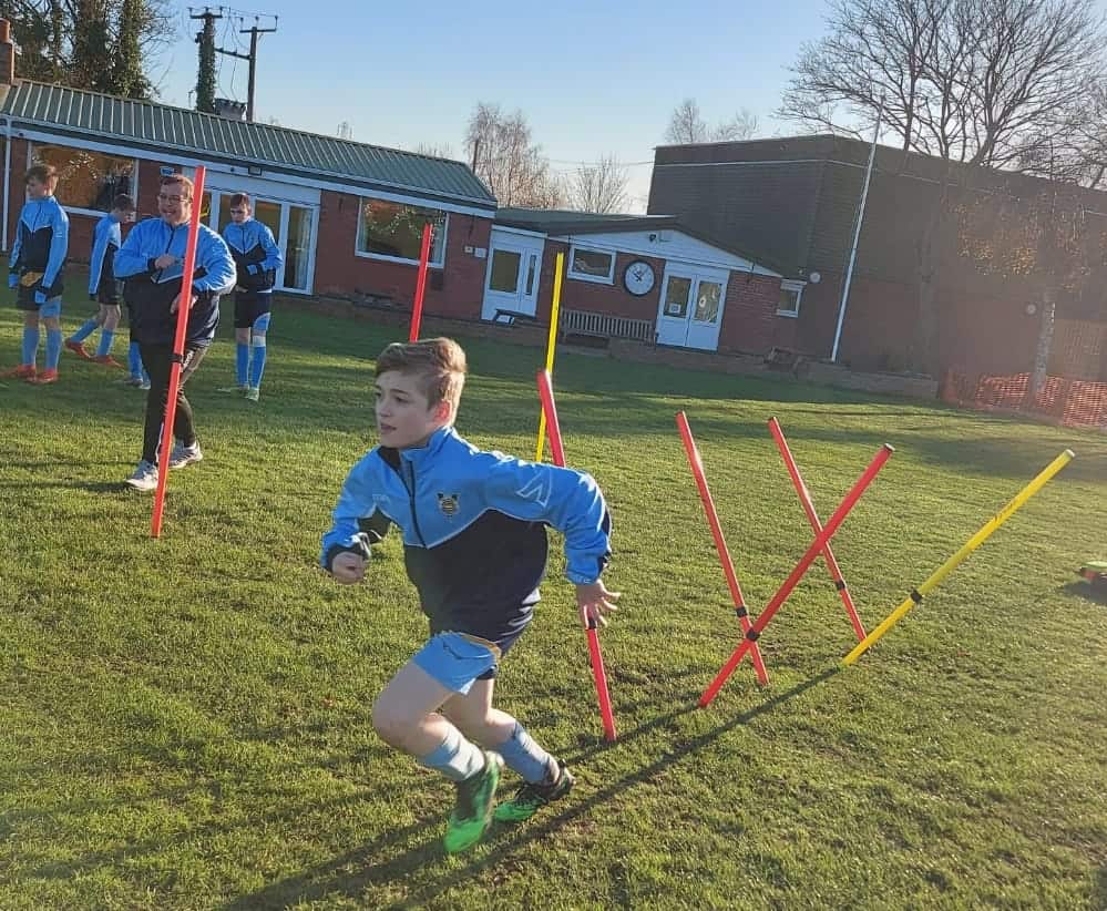 Gillway FC U-13 player in training