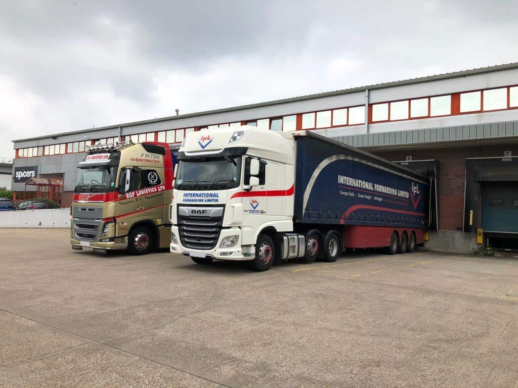 IFL and sister company RGF trucks docked at the warehouse.