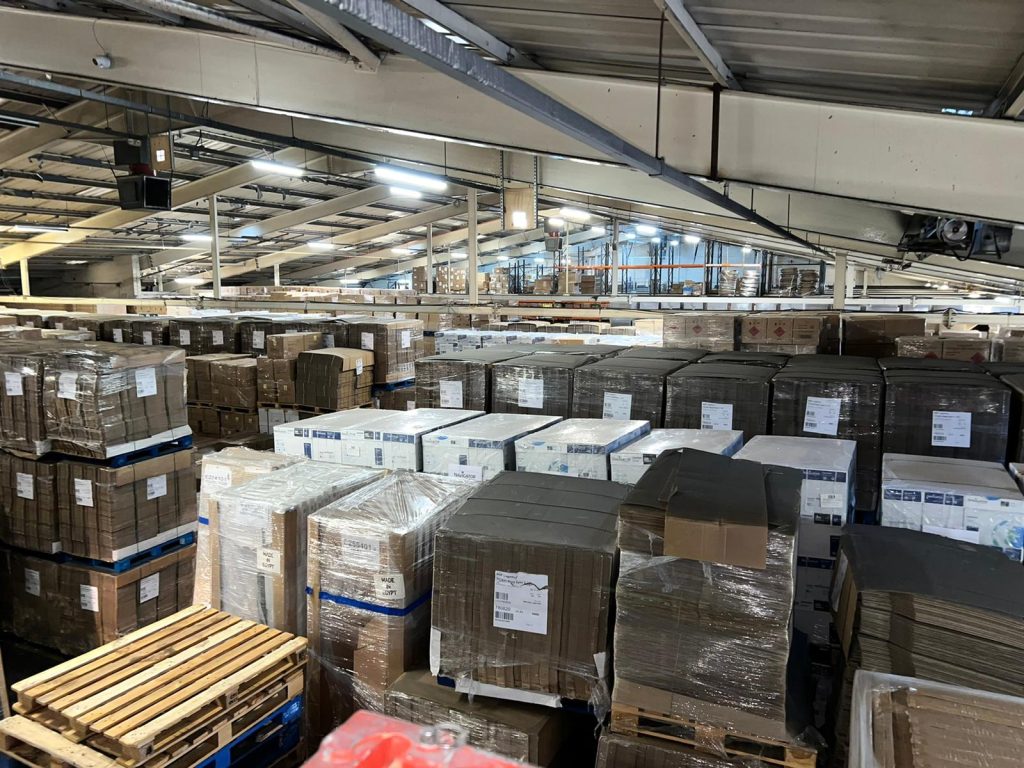 IFL warehouse showing storage of palletised freight