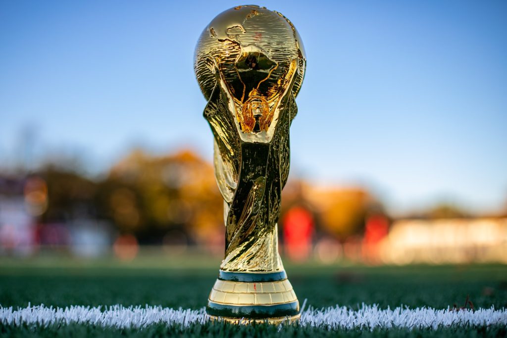 trophy on pitch