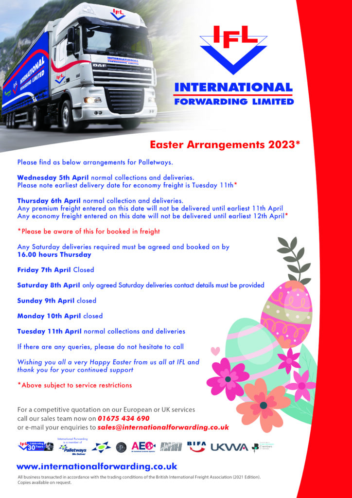 IFL Easter Schedule 2023 A4 1pp