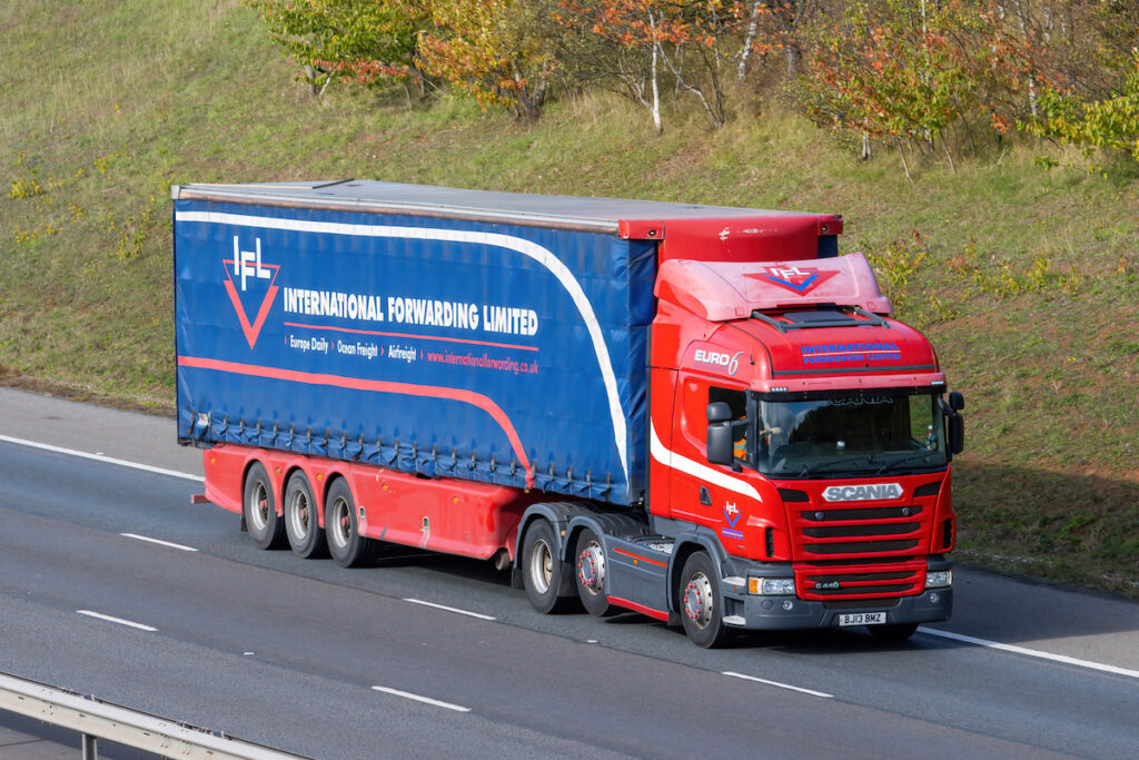 IFL truck on motorway – photo by Paul Evans